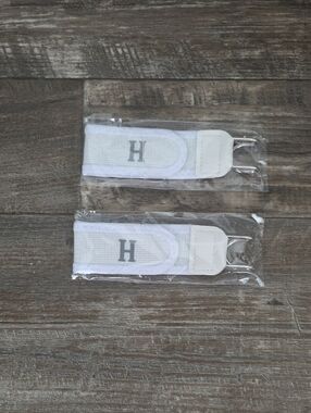 White Mens Velcrow Belt Straps